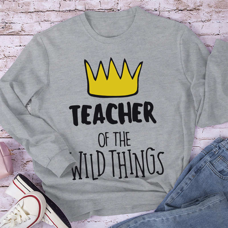 Teacher Of The Wild Things Crown Long Sleeve T-Shirt