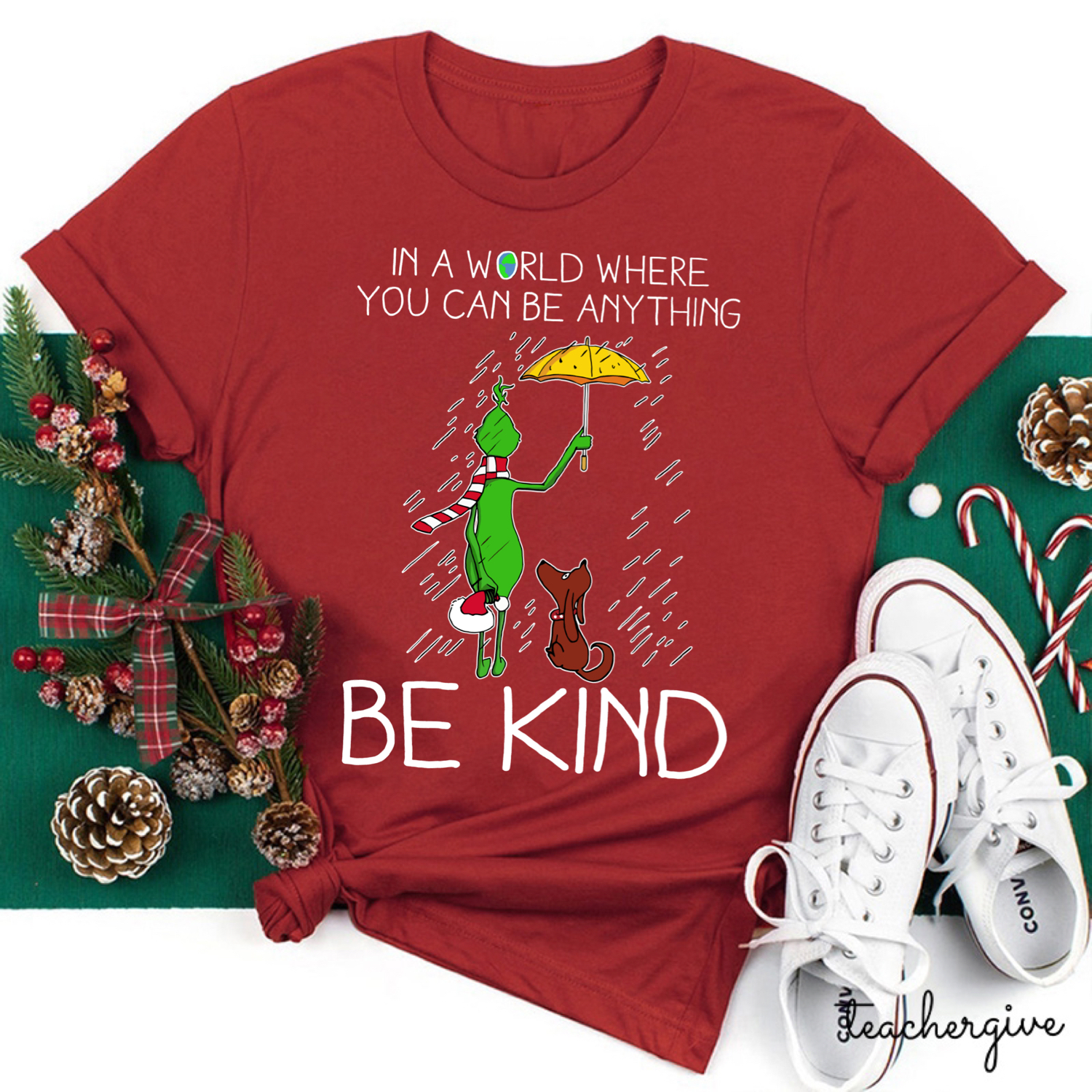 In A World Where You Can Be Anything Be Kind Teacher T-Shirt
