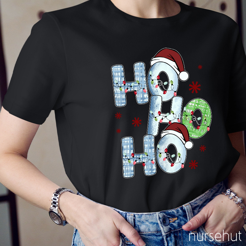Ho Ho Ho Santa Is Coming Teacher T-Shirt