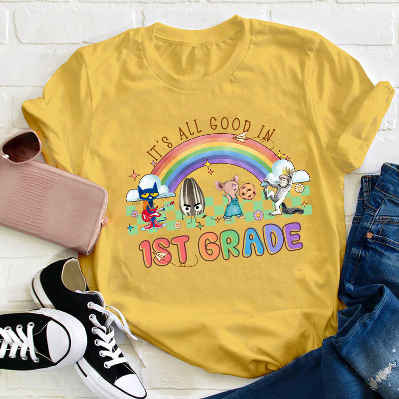 Personalized Grade It's All Good In Teacher T-Shirt