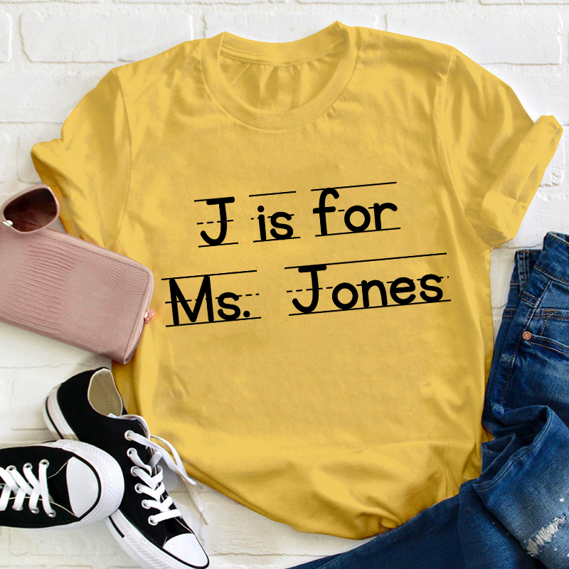Personalized K Is For Kindergarten Letter T-Shirt
