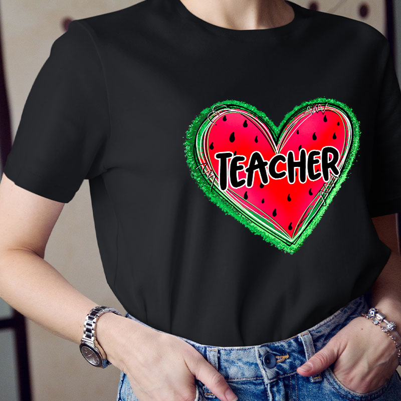 Teacher Heart Watermelon T-Shirt