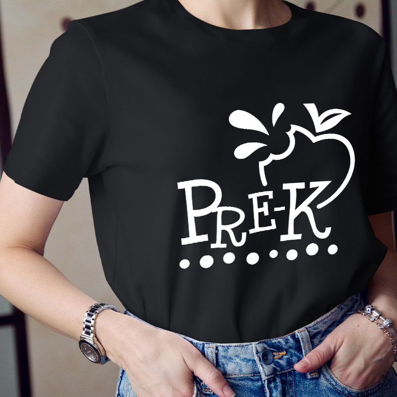 Personalized Grade Apple Teacher T-Shirt