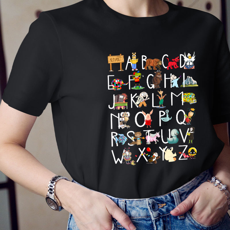 26 Alphabet Animals Teacher T-Shirt