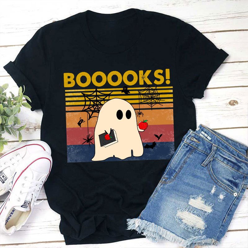Booooks Happy Halloween Teacher T-Shirt
