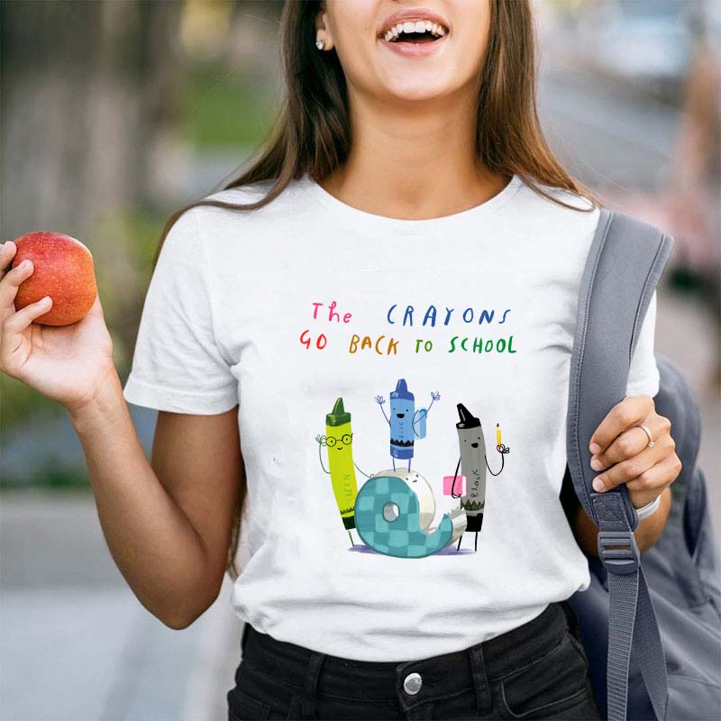 The Crayons Go Back To School Teacher T-Shirt