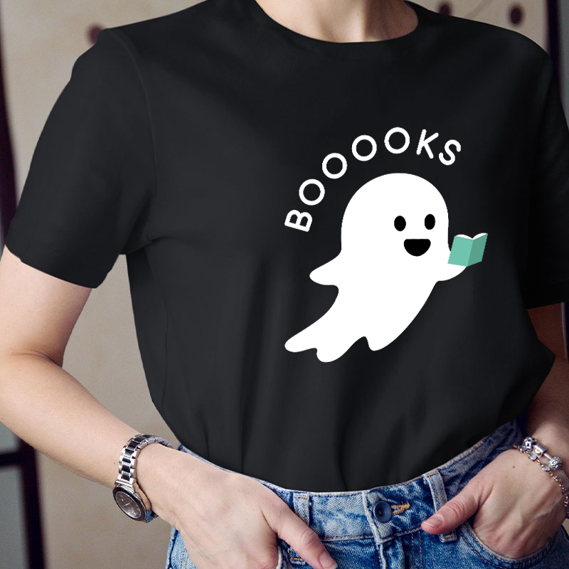 Booooks Happy Halloween Teacher T-Shirt