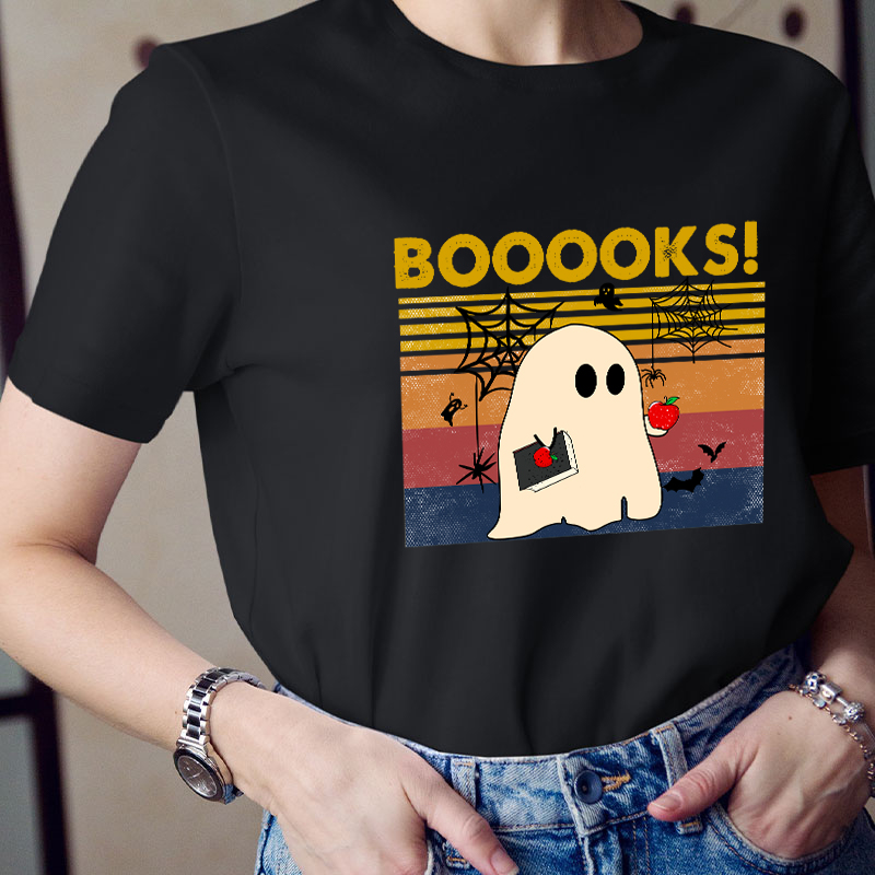 Booooks Happy Halloween Teacher T-Shirt