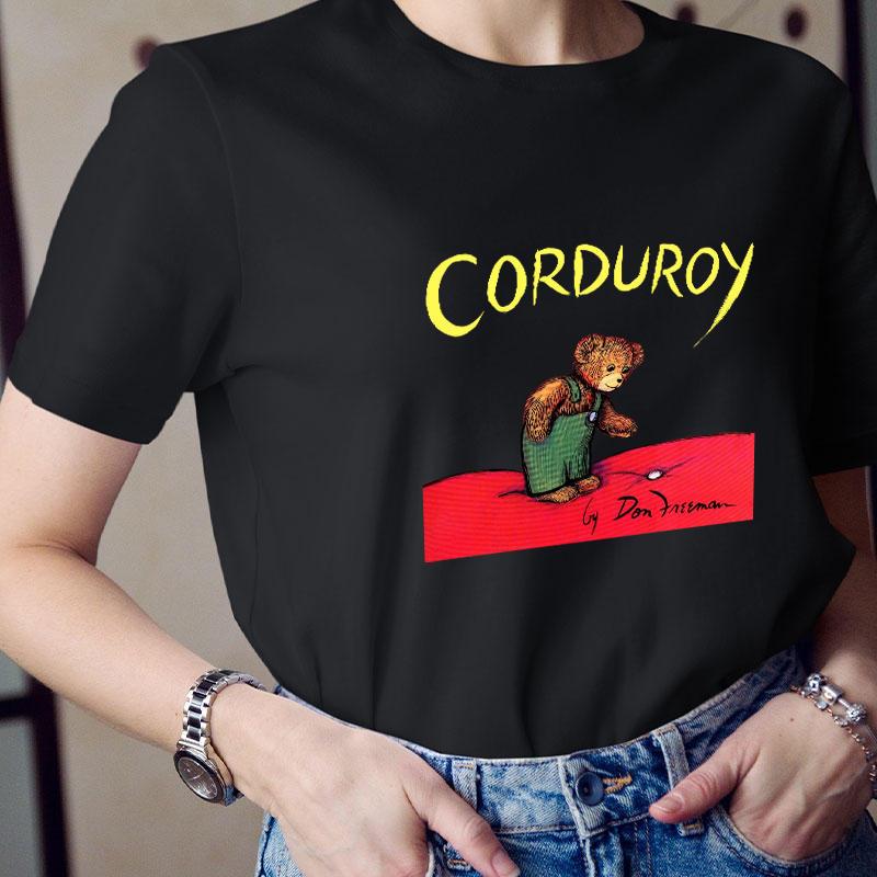 Bear Lover Corduroy Teacher T-Shirt