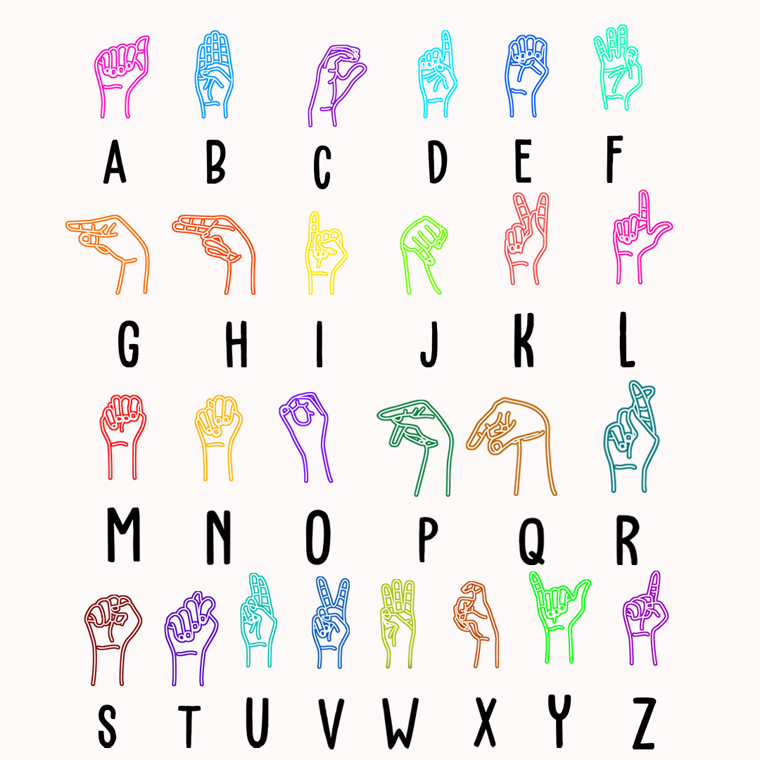 Personalized Name Alphabet Sign Language Teacher T-Shirt