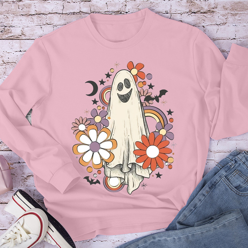 Halloween Night Quirky Smile Long Sleeve T-Shirt