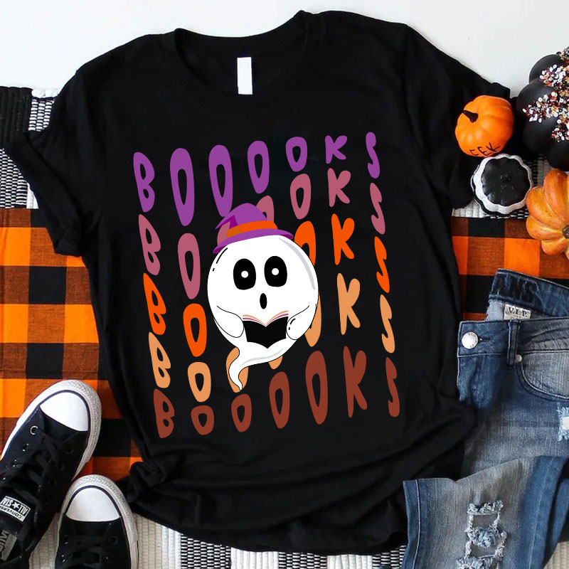 Booooks Reading Halloween T-Shirt