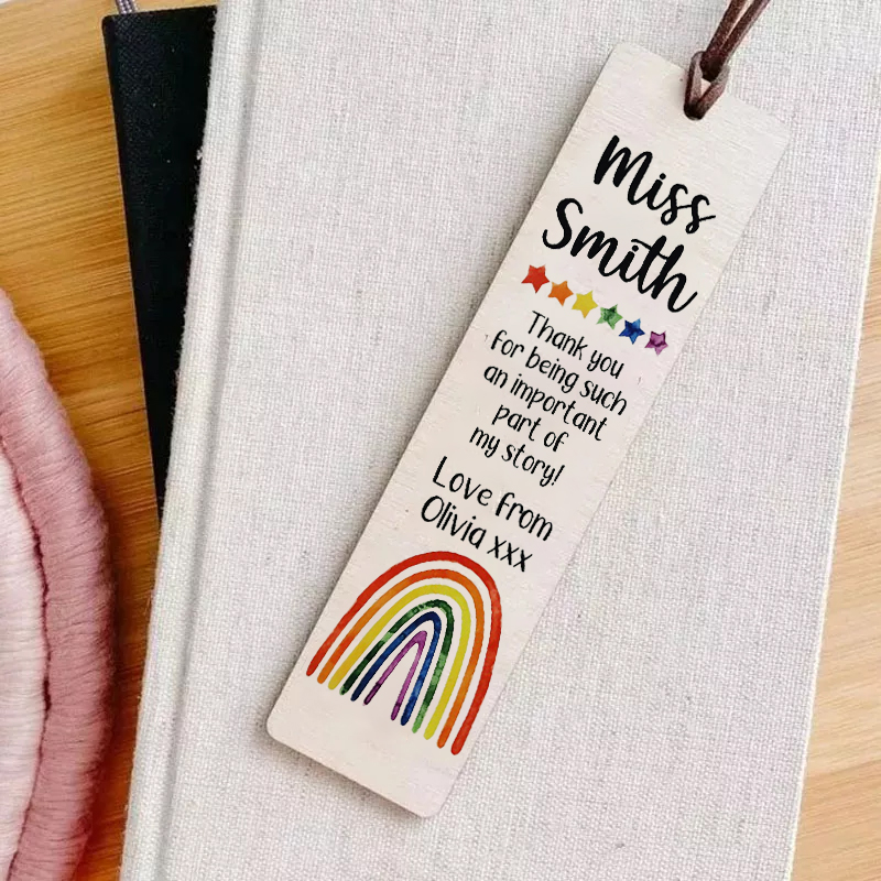 Personalized Rainbow Stars  Bookmark