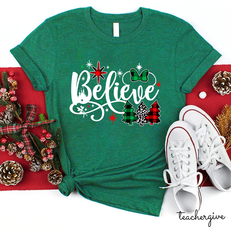 Believe Christmas Teacher T-Shirt
