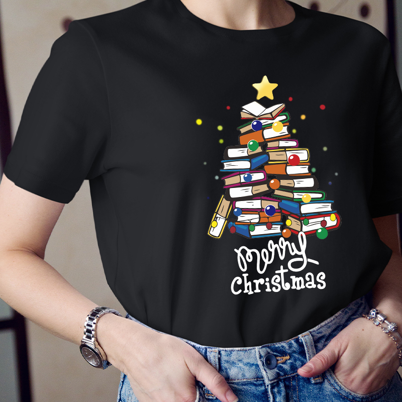 Merry Christmas Books T-Shirt