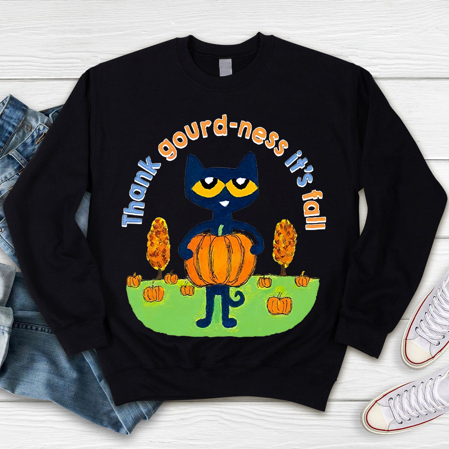 Thank Gourd-ness It's Fall Cat Sweatshirt