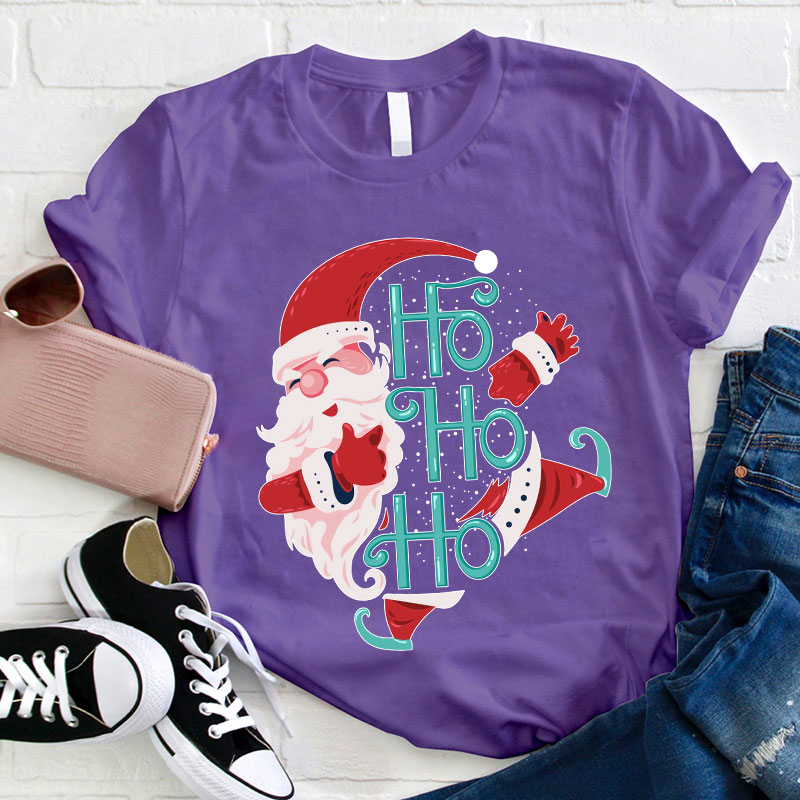 Happy Santa Is Coming Teacher T-Shirt