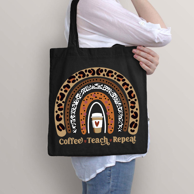 Coffee Teach Repeat Coffee Lover Tote Bag