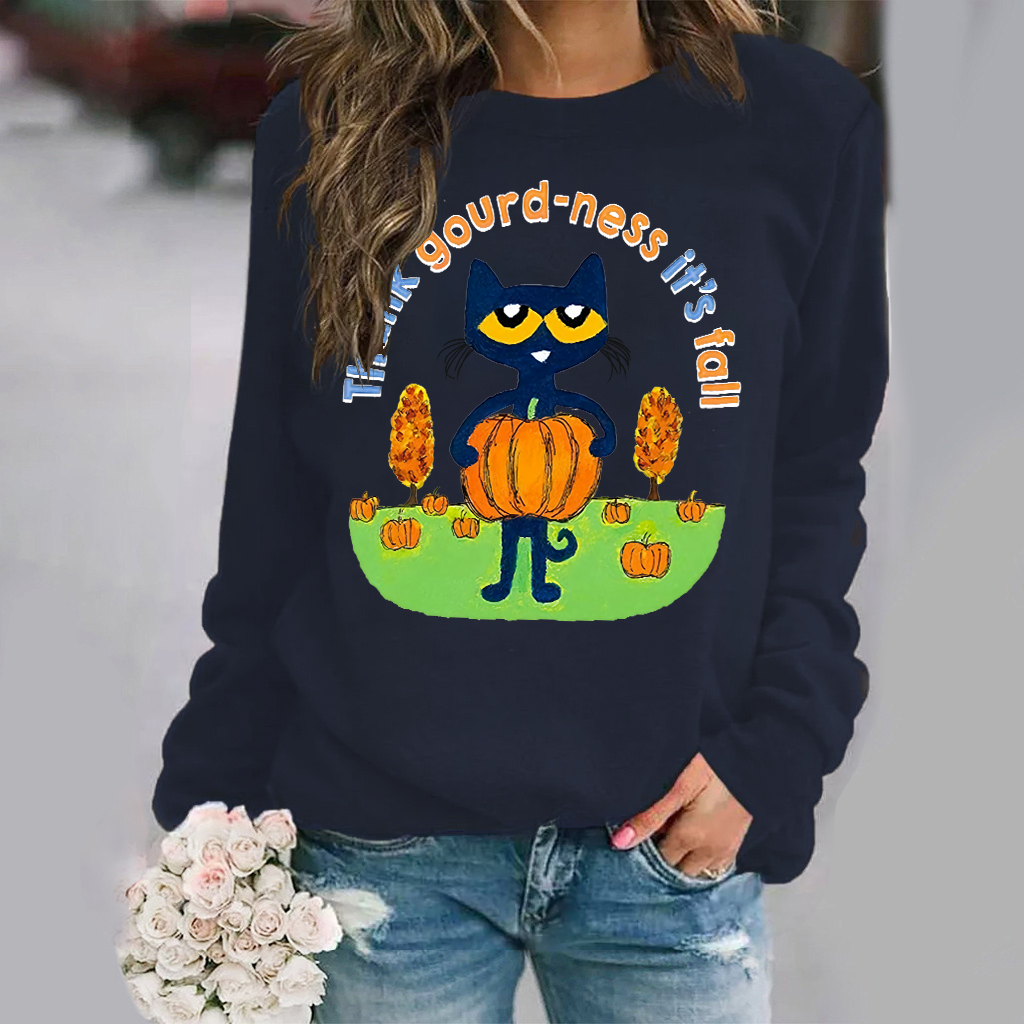 Thank Gourd-ness It's Fall Cat Sweatshirt