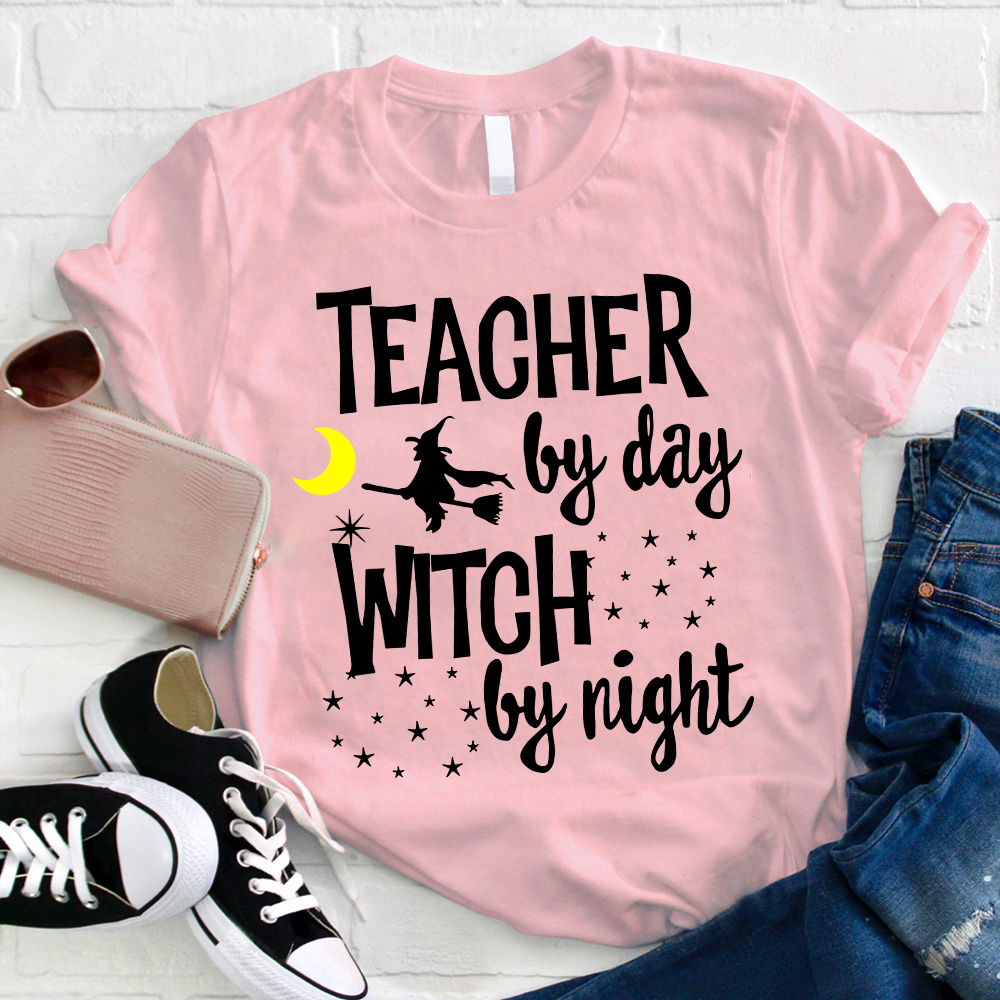 Teacher By Day Witch By Night The Shining Stars T-Shirt
