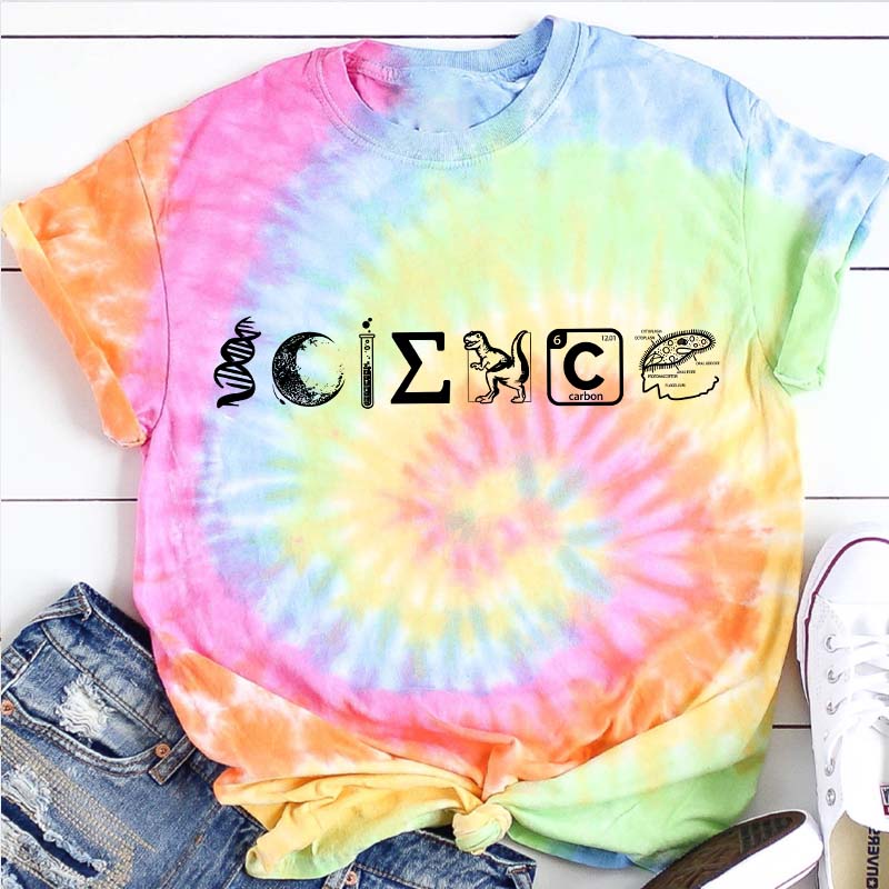 Science Lover Teacher Tie-dye T-Shirt