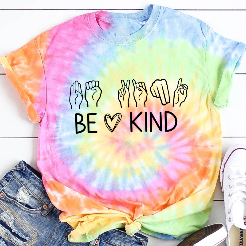 Be Kind Teacher Tie-dye T-Shirt