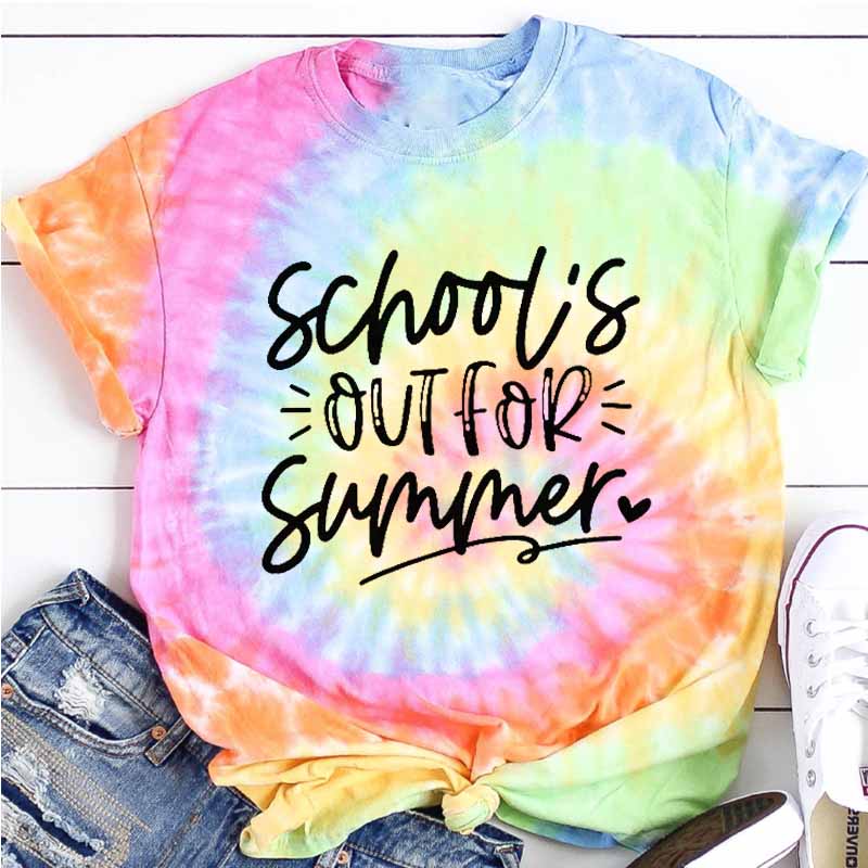 School's Out For Summer Teacher Tie-dye T-Shirt