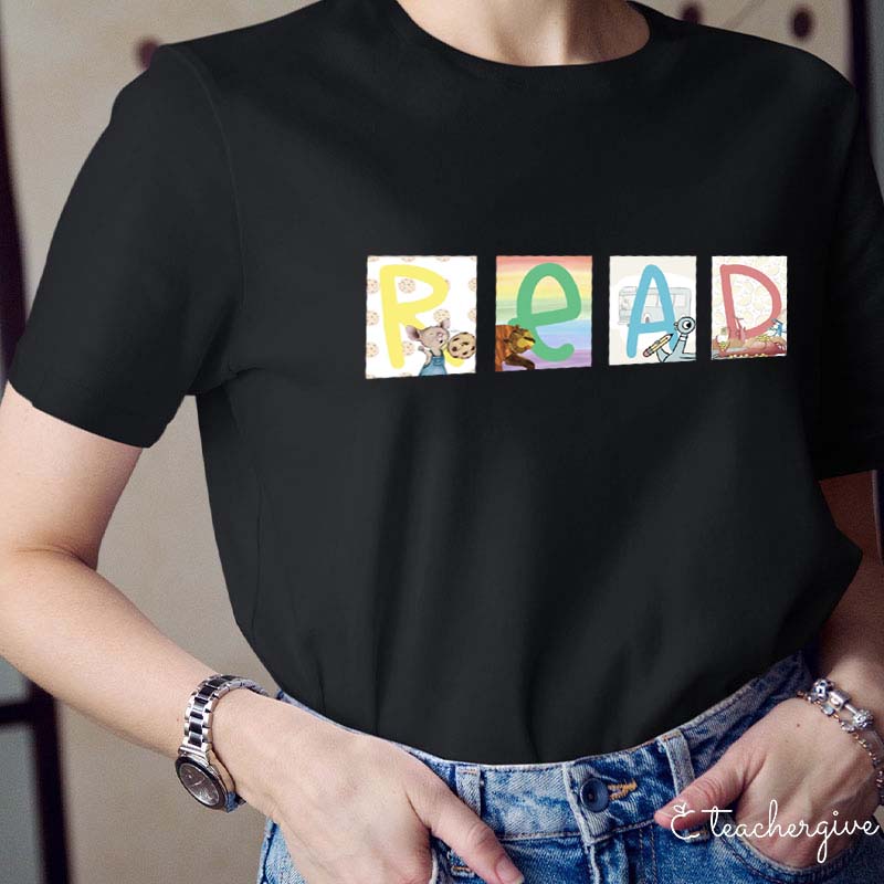 Cute Cartoon Read Teacher T-Shirt