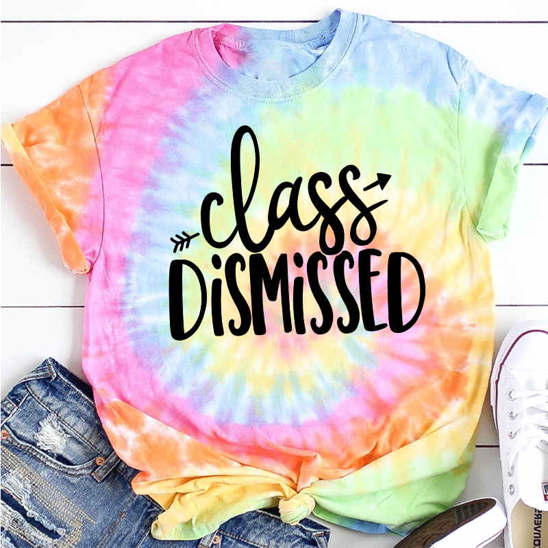 Class Dismissed Teacher Tie-dye T-Shirt