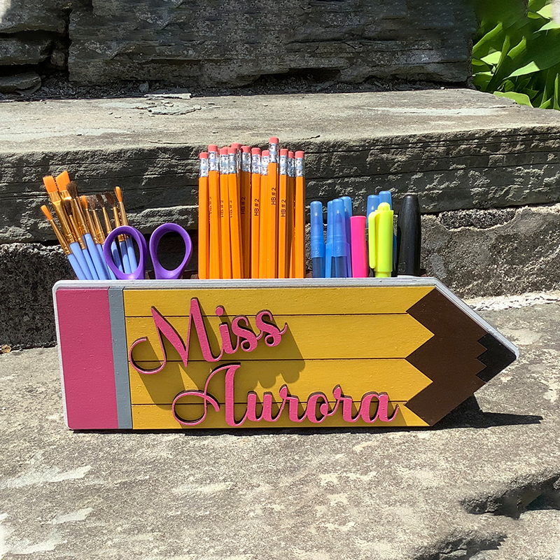 Personalized Name Desk Pencil Holder