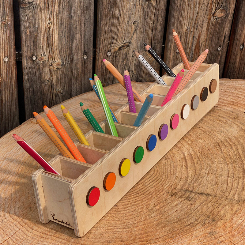 Rainbow Points On Both Sides Pencil Holder