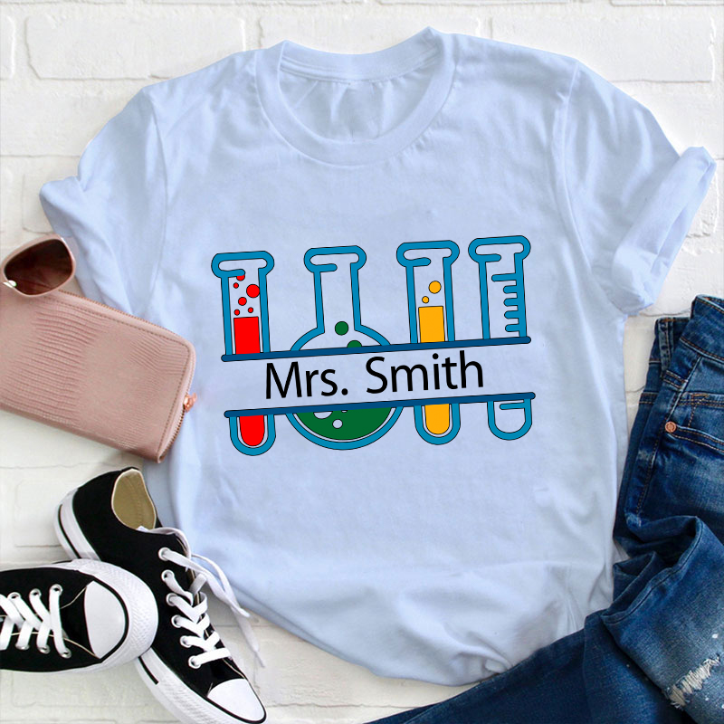 Personalized Name Chemical Teacher T-Shirt