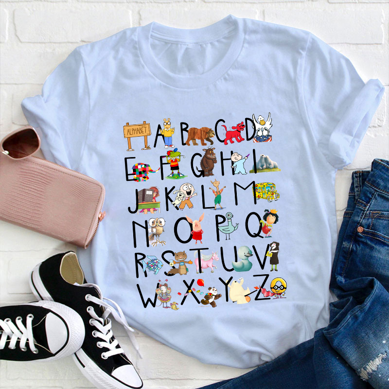 26 Alphabet Animals Teacher T-Shirt
