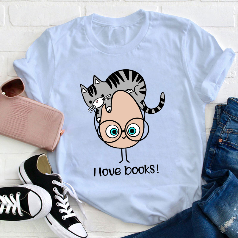 I Love Books Teacher T-Shirt
