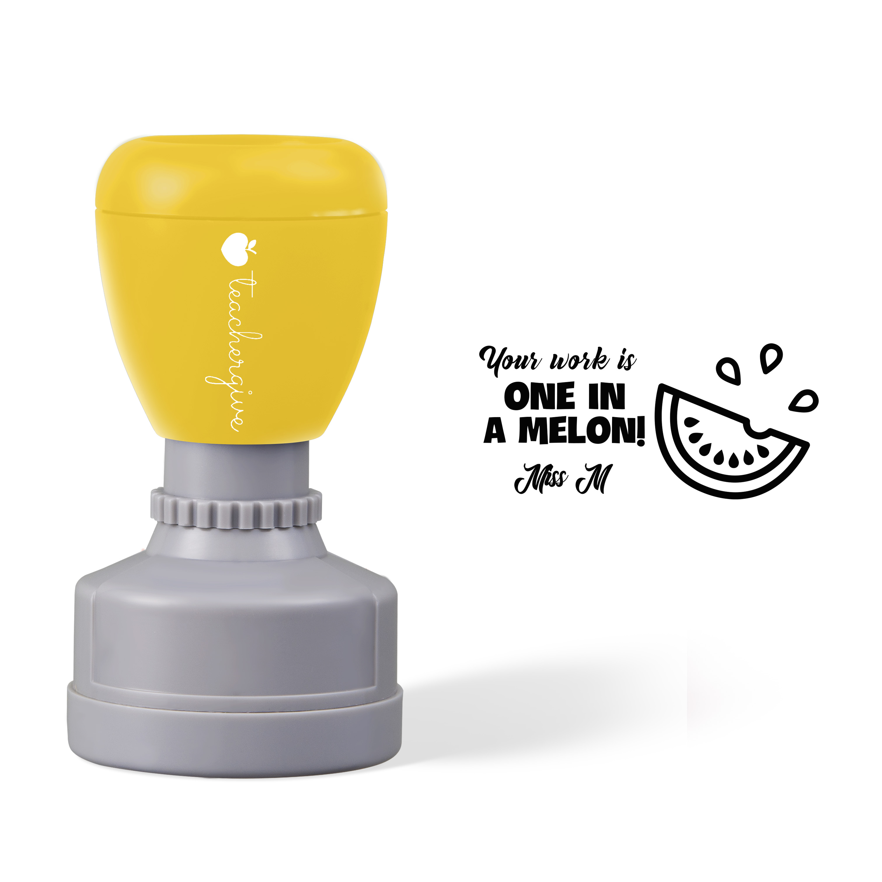 Personalized You'r Work Is One In A Melon Teacher Stamp