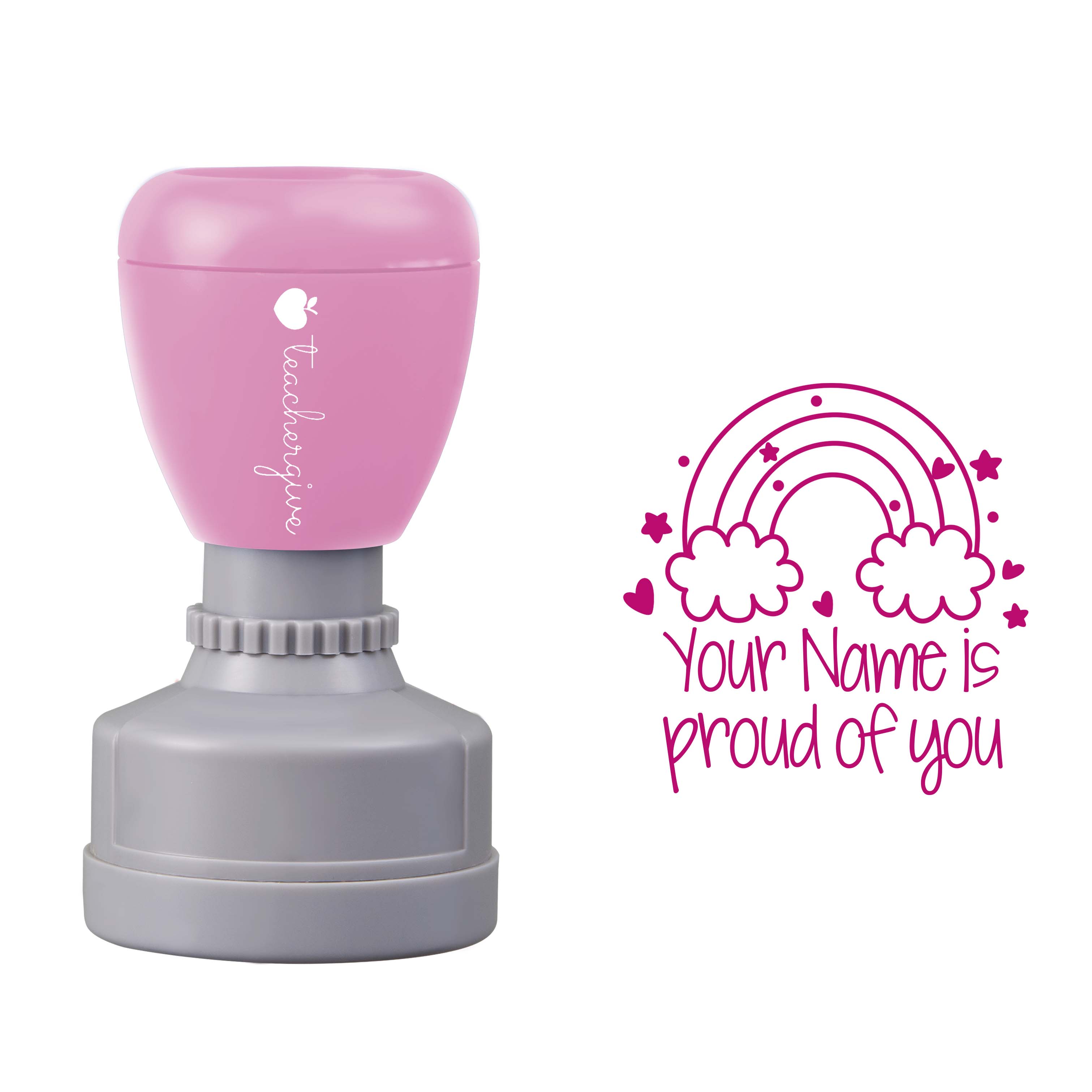 Personalized Is Proud Of You Teacher Stamp