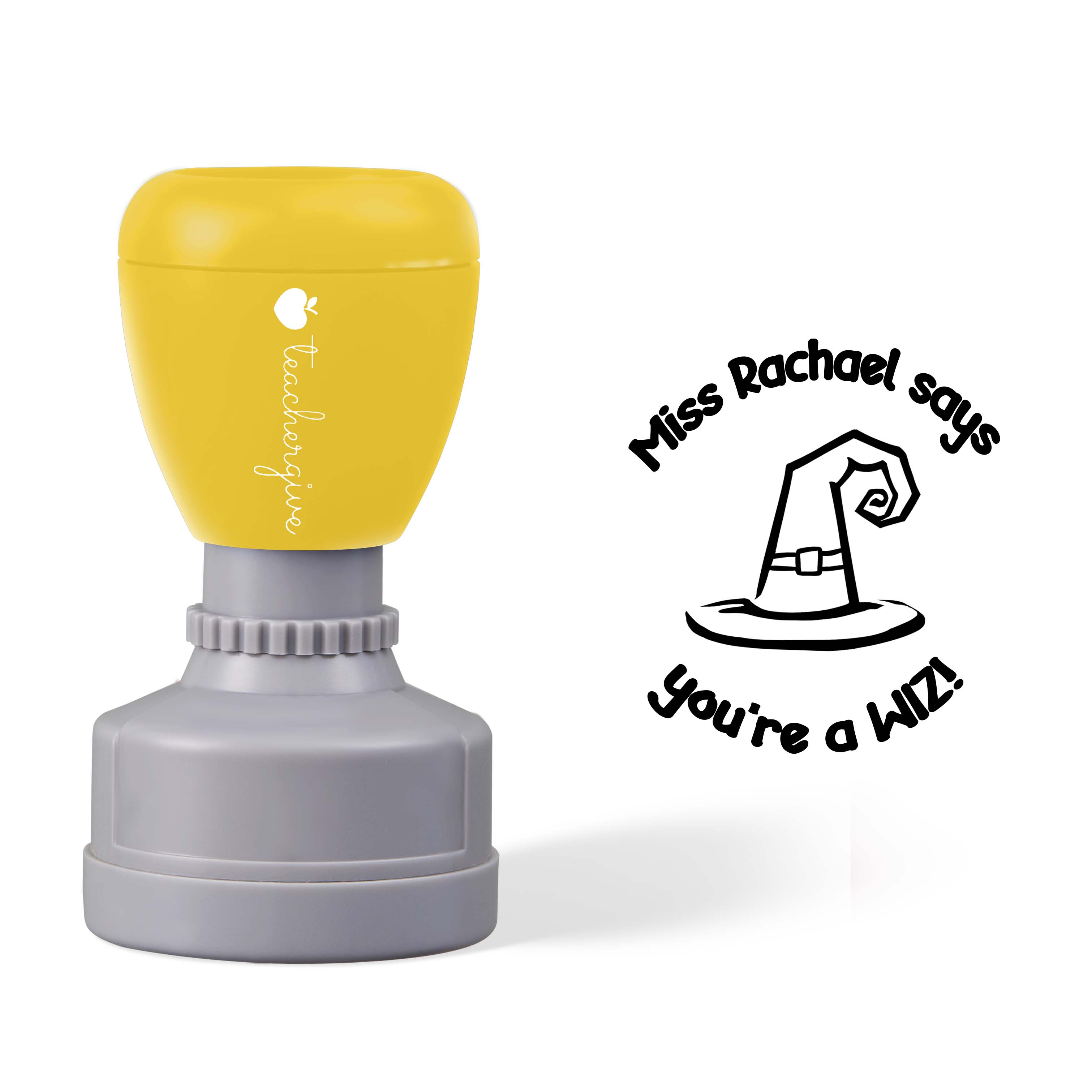 Personalized You're A Wiz Teacher Stamp