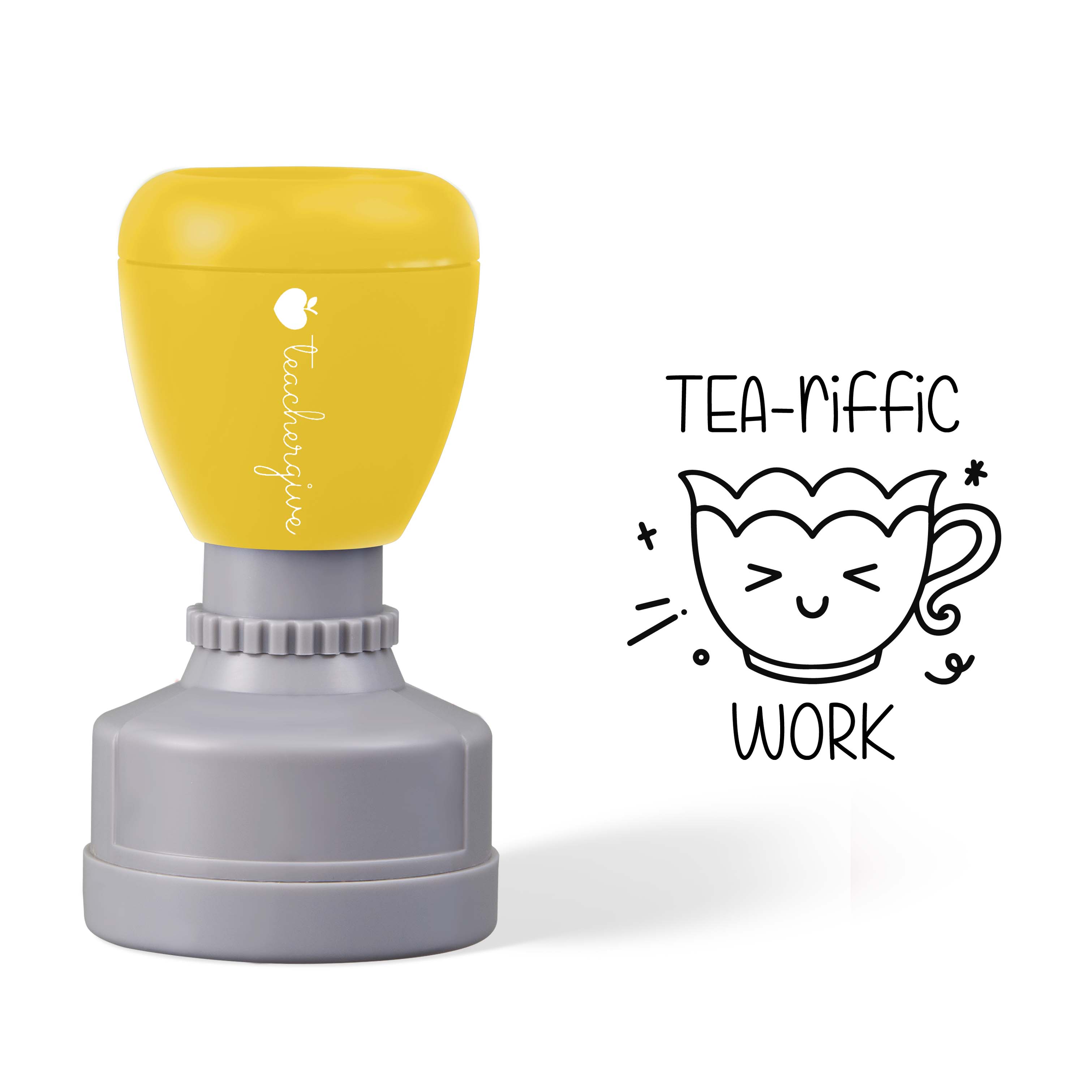 TEA-RIFFIC-WORK Cup  Stamp