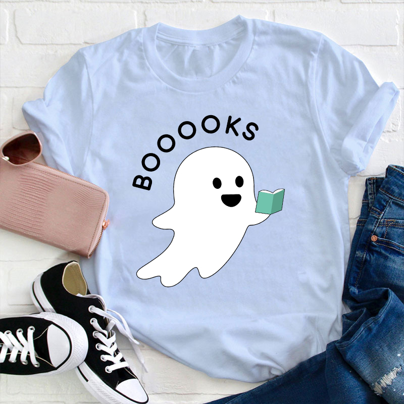 Booooks Happy Halloween Teacher T-Shirt