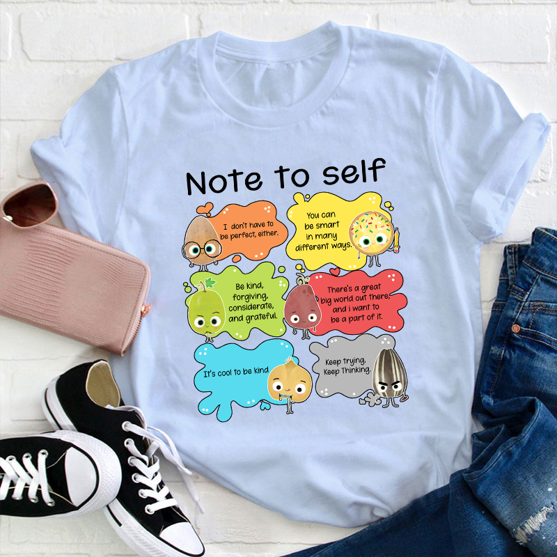 Note To Self You Are Perfect Teacher T-Shirt
