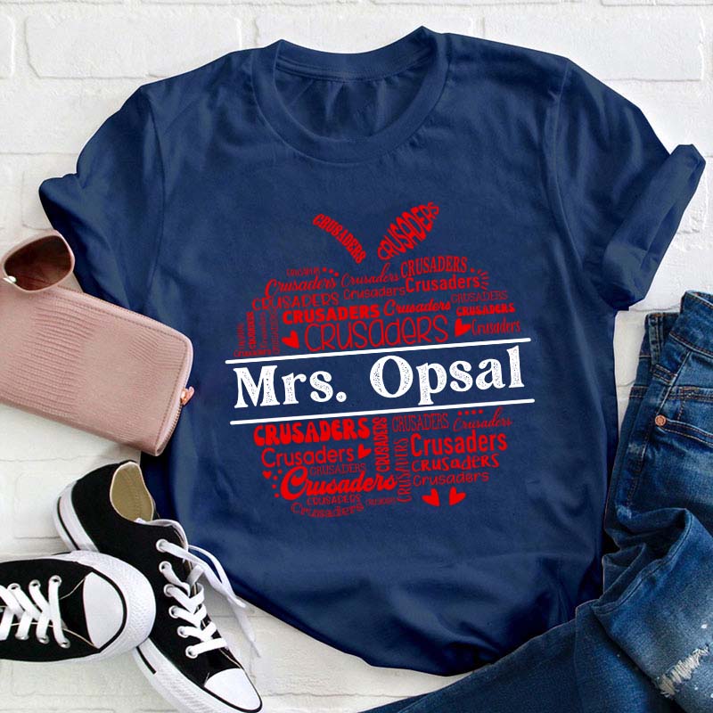 Personalized Name And School Mascot Teacher T-Shirt