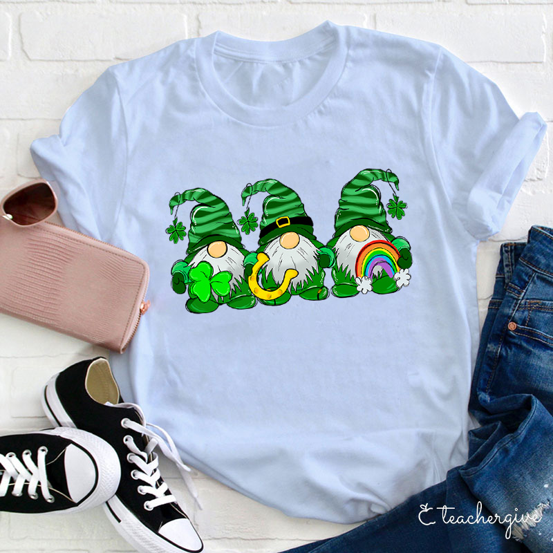 Clover Gnomies Teacher T-Shirt