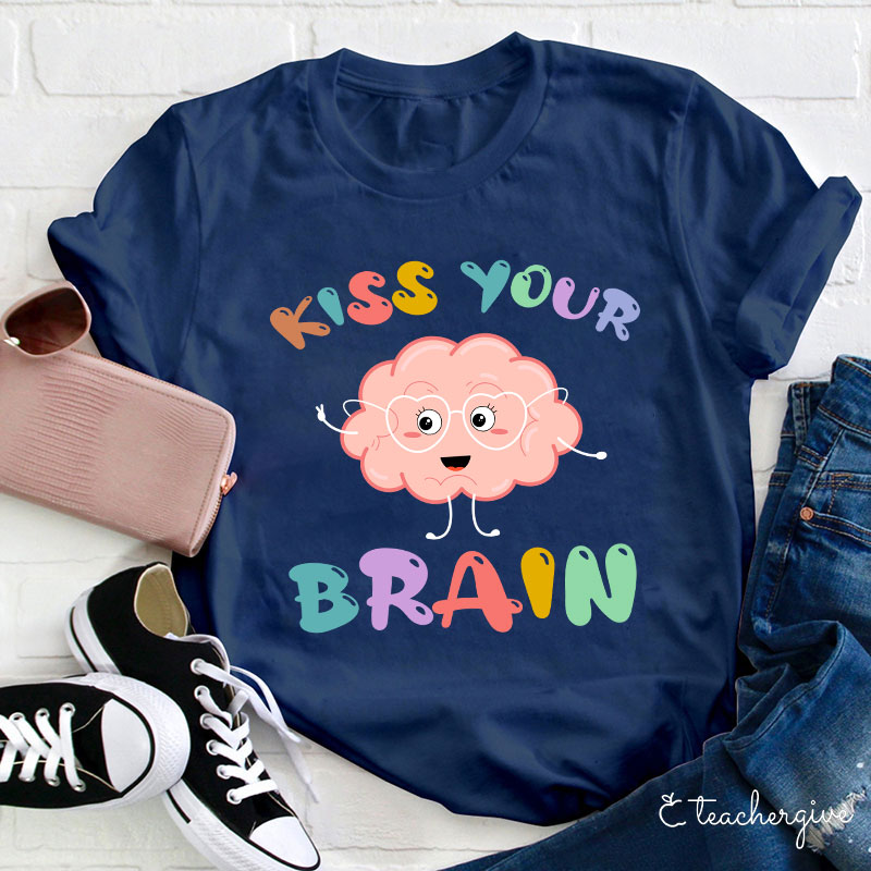 Kiss Your Brain Cartoon T-Shirt