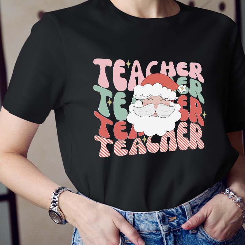 Happy Santa Teacher Teacher T-Shirt