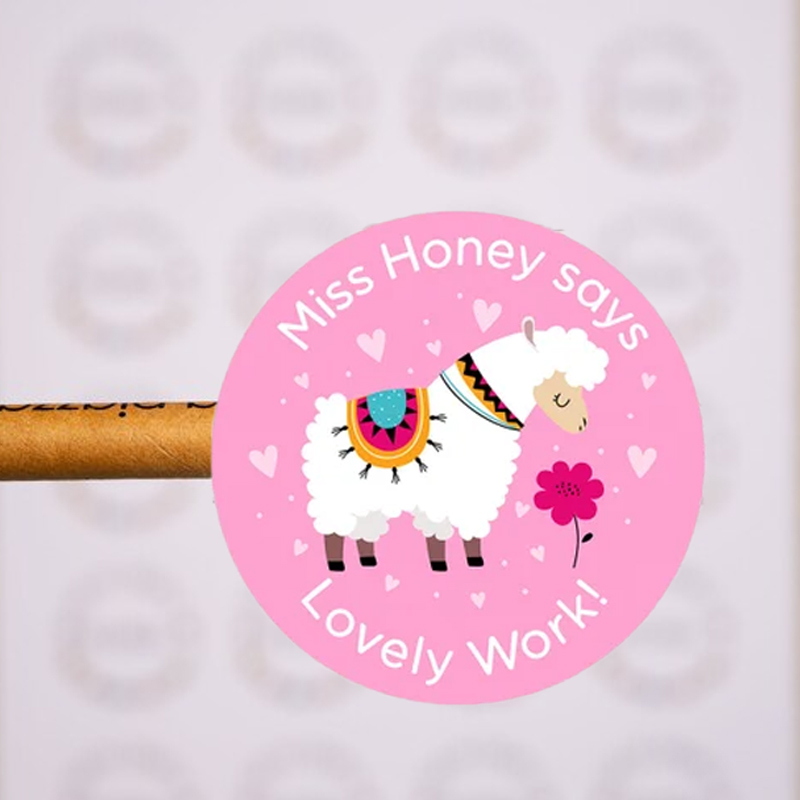 Personalized Cute Llama Lovely Work Stickers