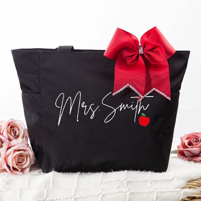 Personalized Large Tote Bag(free for the bowknot)
