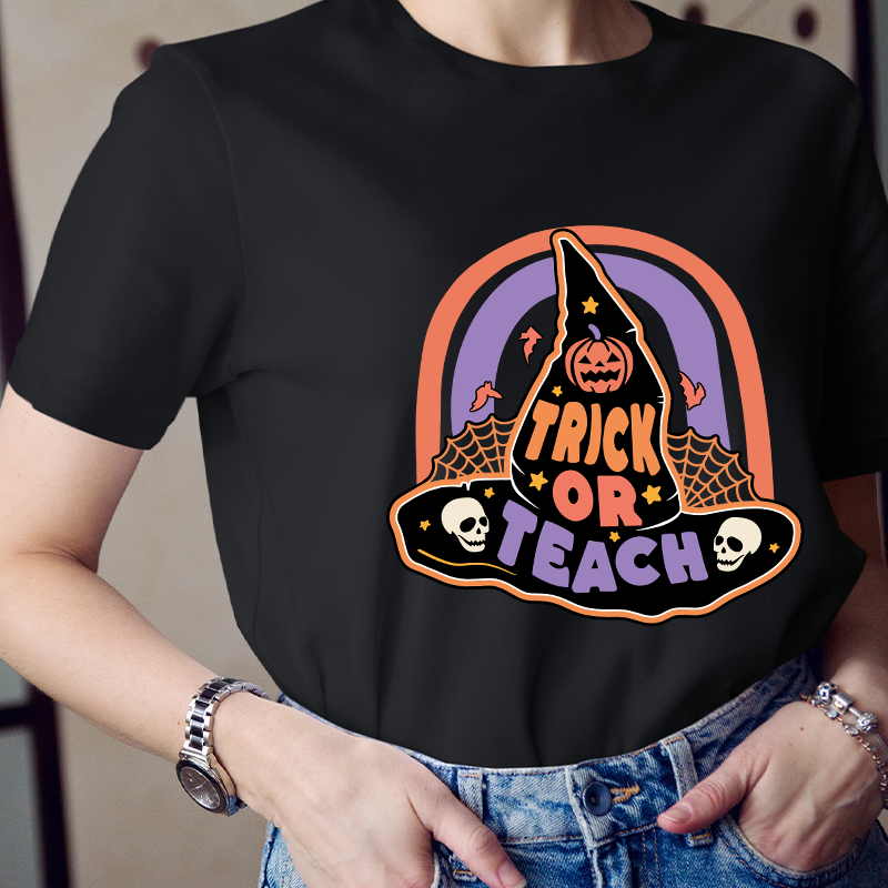 Trick Or Teach Magic Hat Teacher T-Shirt