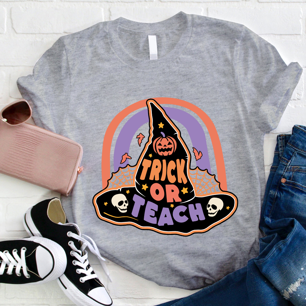 Trick Or Teach Magic Hat Teacher T-Shirt