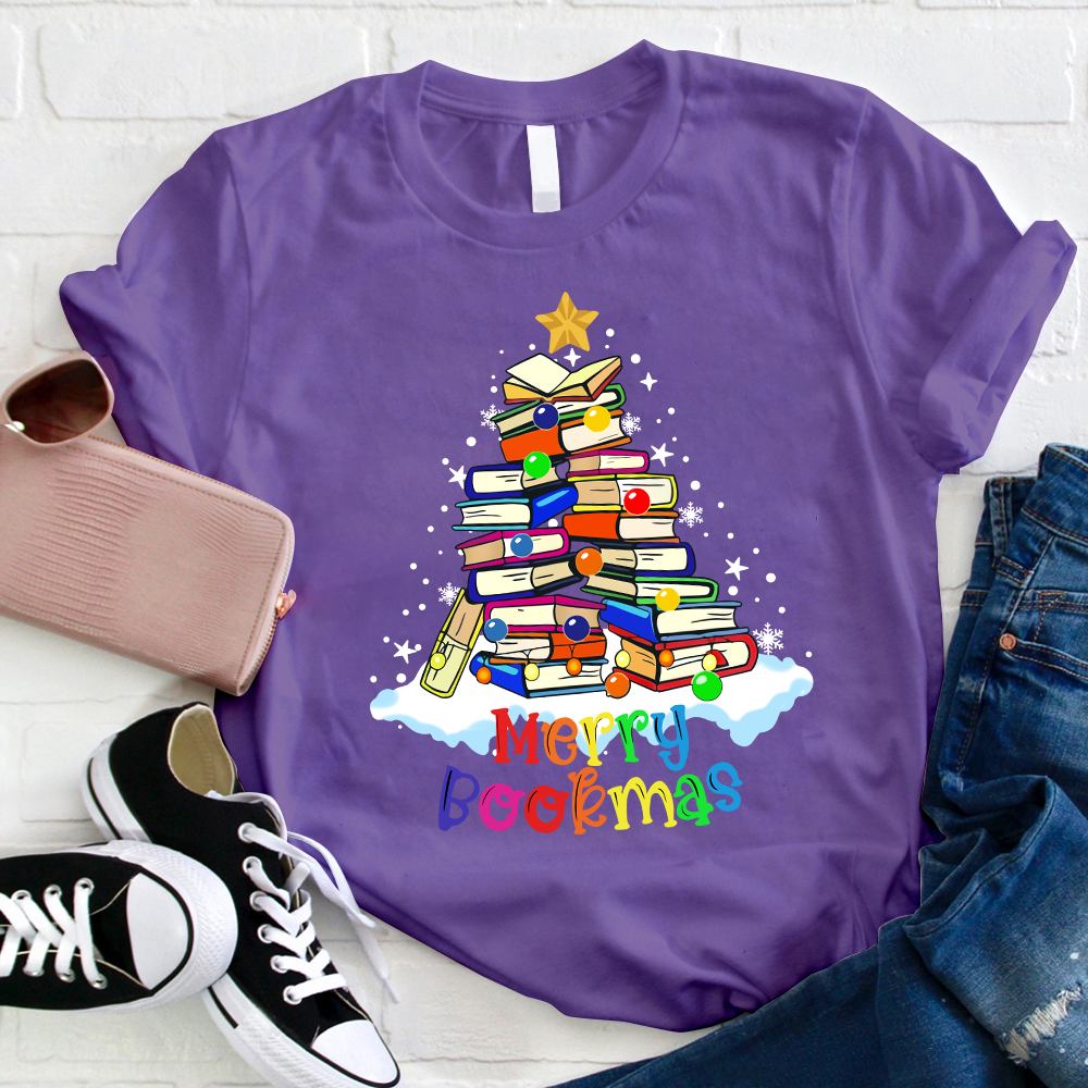 Merry Bookmas Teacher T-Shirt