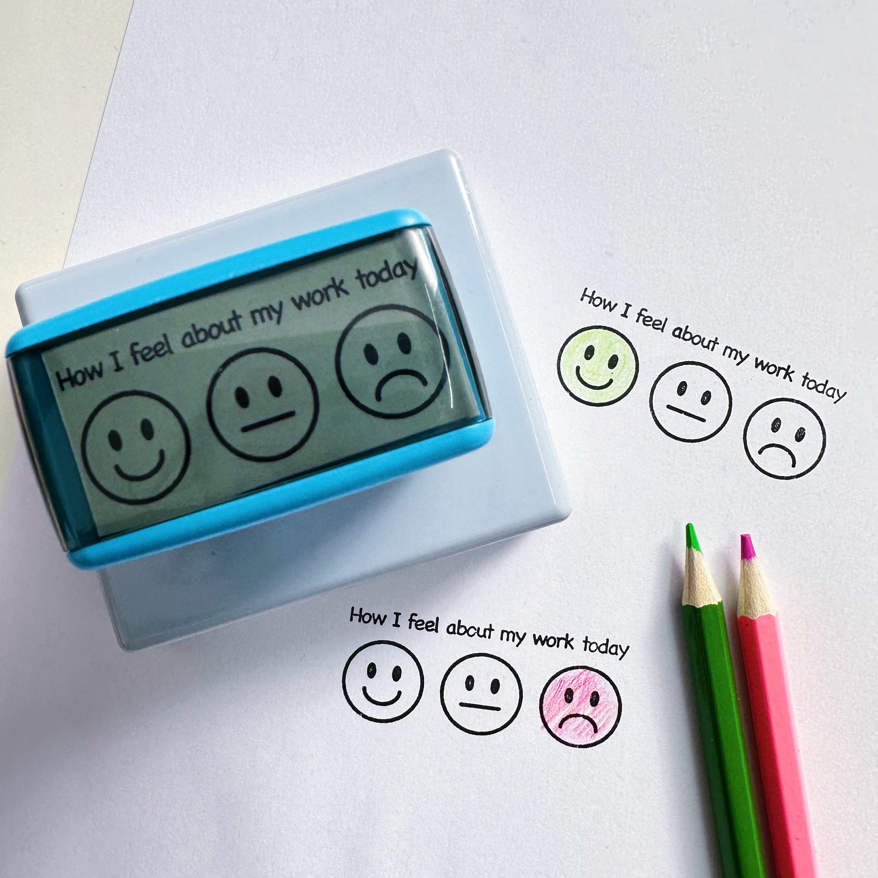 How I Feel About My Work Today Rectangle Stamp